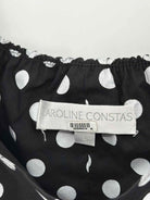 Pre-Owned Caroline Constas Black Size Large Polka Dot Short Long Sleeve Dress | True Fashionistas.