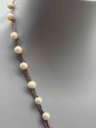 Brown Iridescent Beaded Necklace | True Fashionistas.