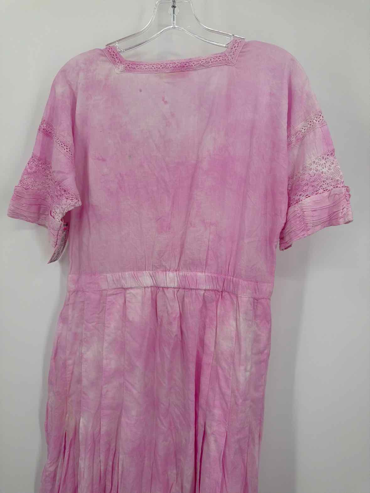 Pre-Owned Love Shack Fancy Pink Size Medium Long Short Sleeve Dress | True Fashionistas.