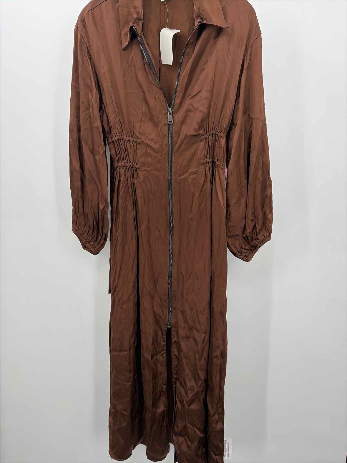 Pre-Owned TopShop Brown Size 4 Maxi Long Sleeve Dress | True Fashionistas.