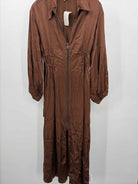 Pre-Owned TopShop Brown Size 4 Maxi Long Sleeve Dress | True Fashionistas.