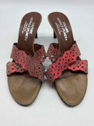Pre-Owned Donald Pliner Tan Size 7.5 Mule Heels | True Fashionistas.