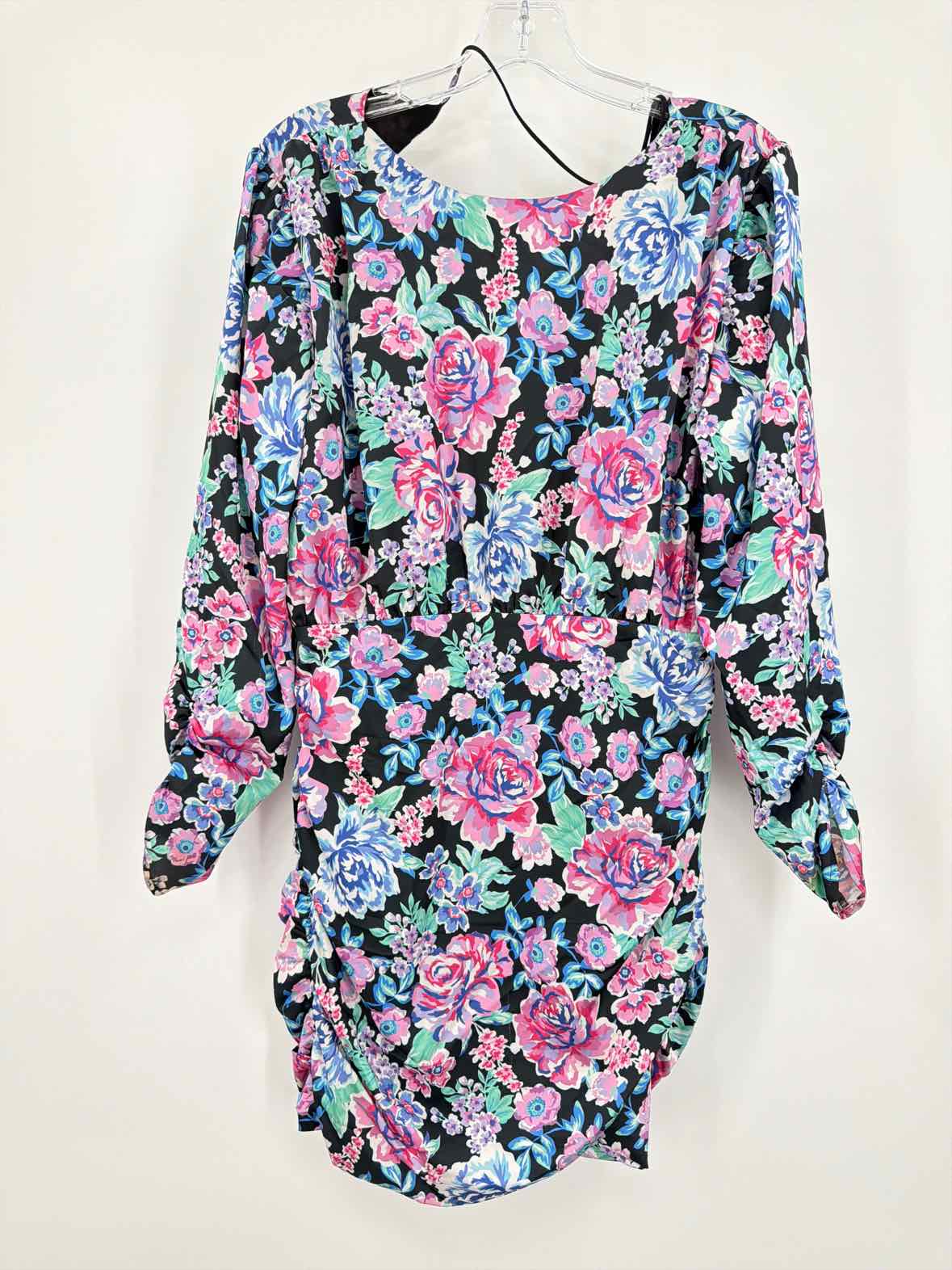 Pre-Owned For Love & Lemons Black Size Medium Floral Short Long Sleeve Dress | True Fashionistas.
