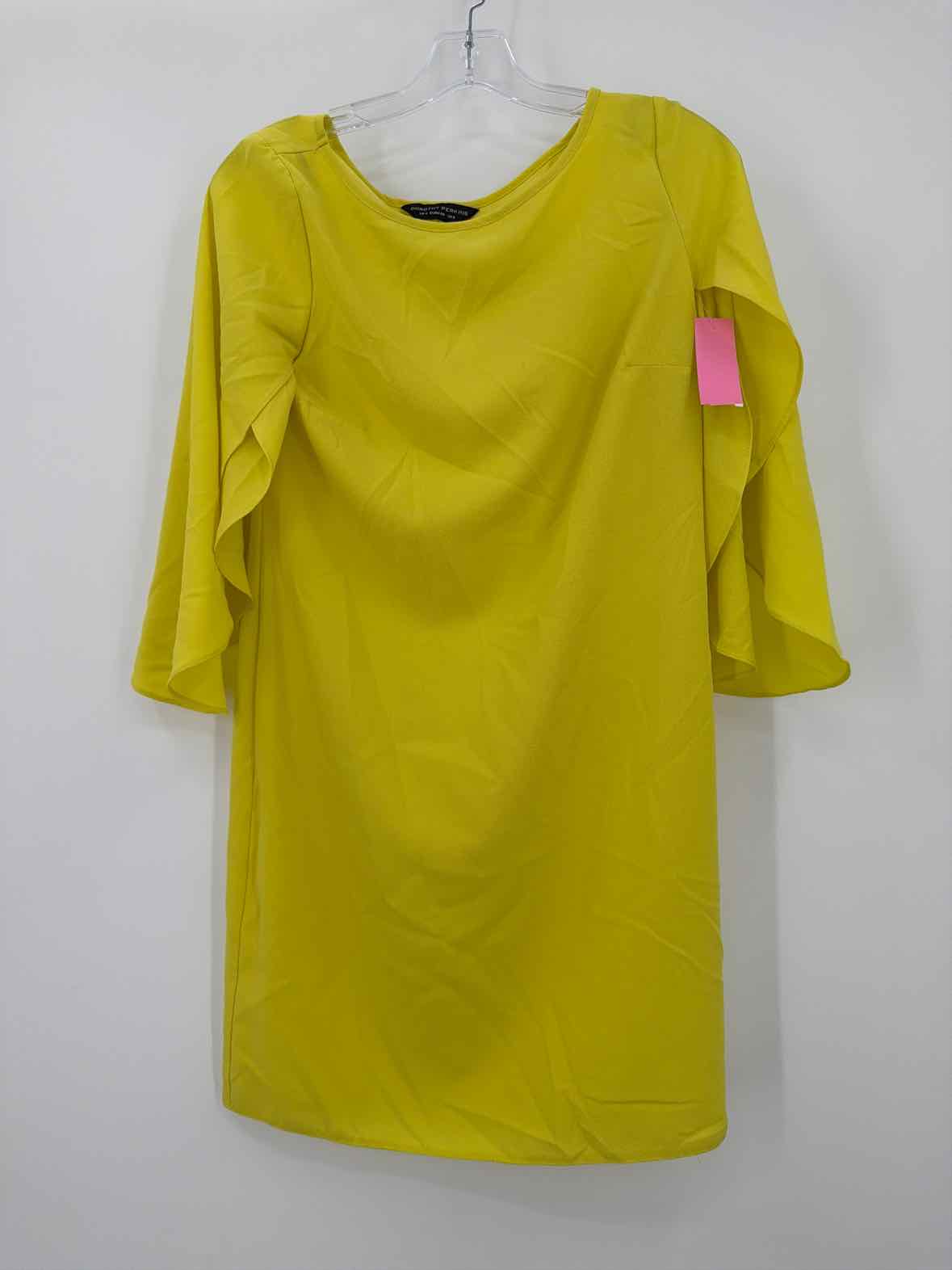 Pre-Owned Dorothy Perkins Yellow Size 4 Short Long Sleeve Dress | True Fashionistas.