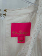 Pre-Owned Lilly Pulitzer White Size 16 Short Sleeveless Dress | True Fashionistas.