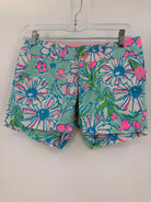 Pre-Owned Lilly Pulitzer Blue Size 00 Callahan Printed Shorts | True Fashionistas.