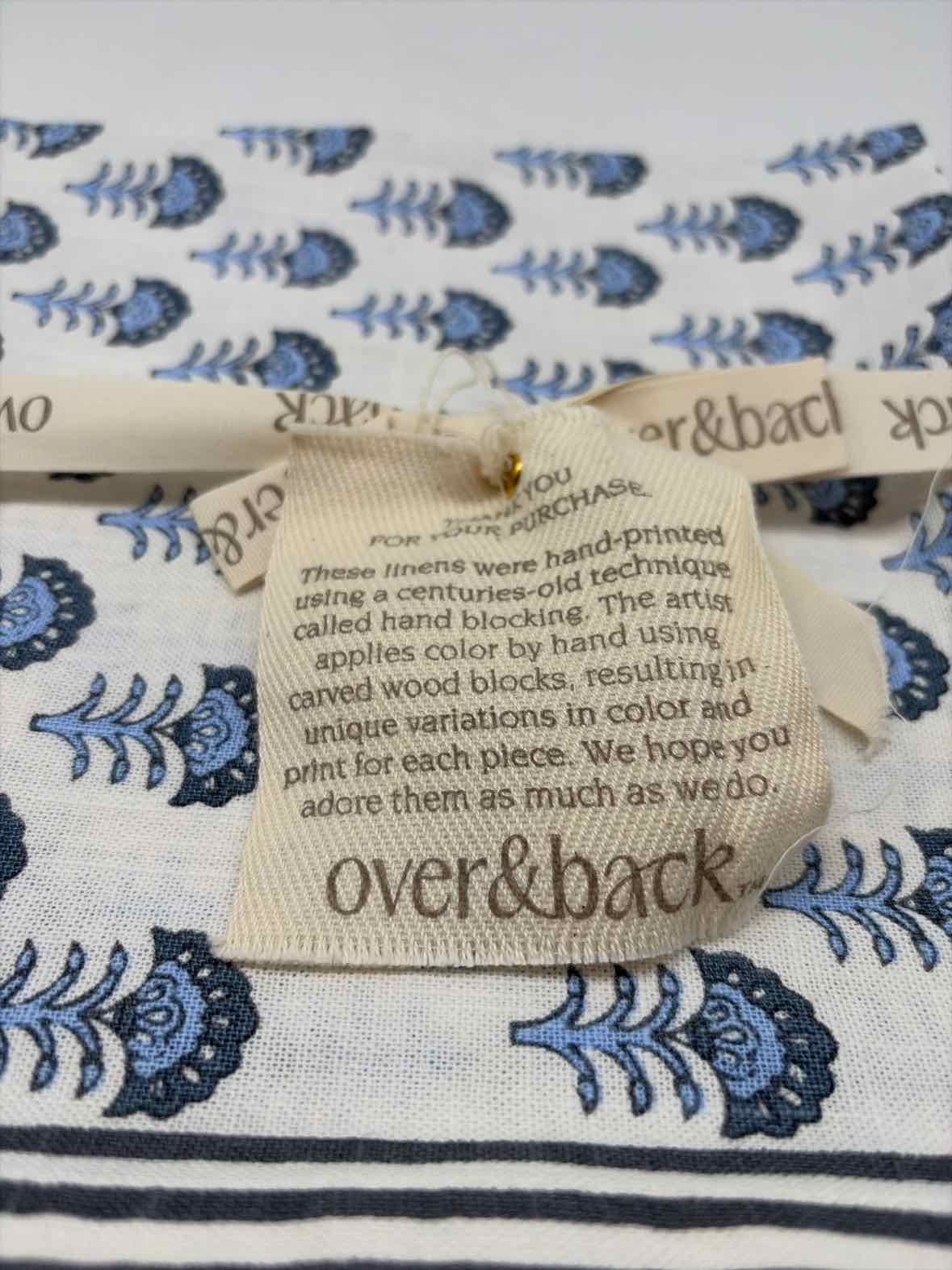 Set Of 4 Over And Back Blue Napkins | True Fashionistas.
