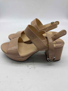 Pre-Owned Prada Tan Size 7 Patent Leather Block Heel Heels | True Fashionistas.