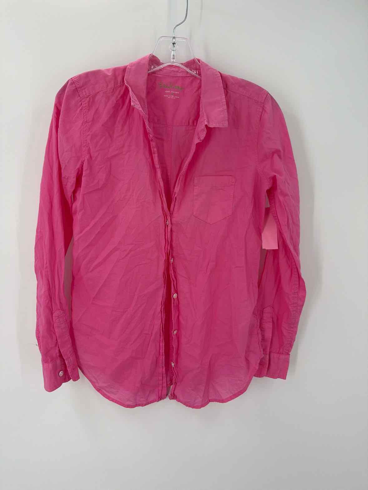 Pre-Owned Lilly Pulitzer Pink Size XS Button Down | True Fashionistas.