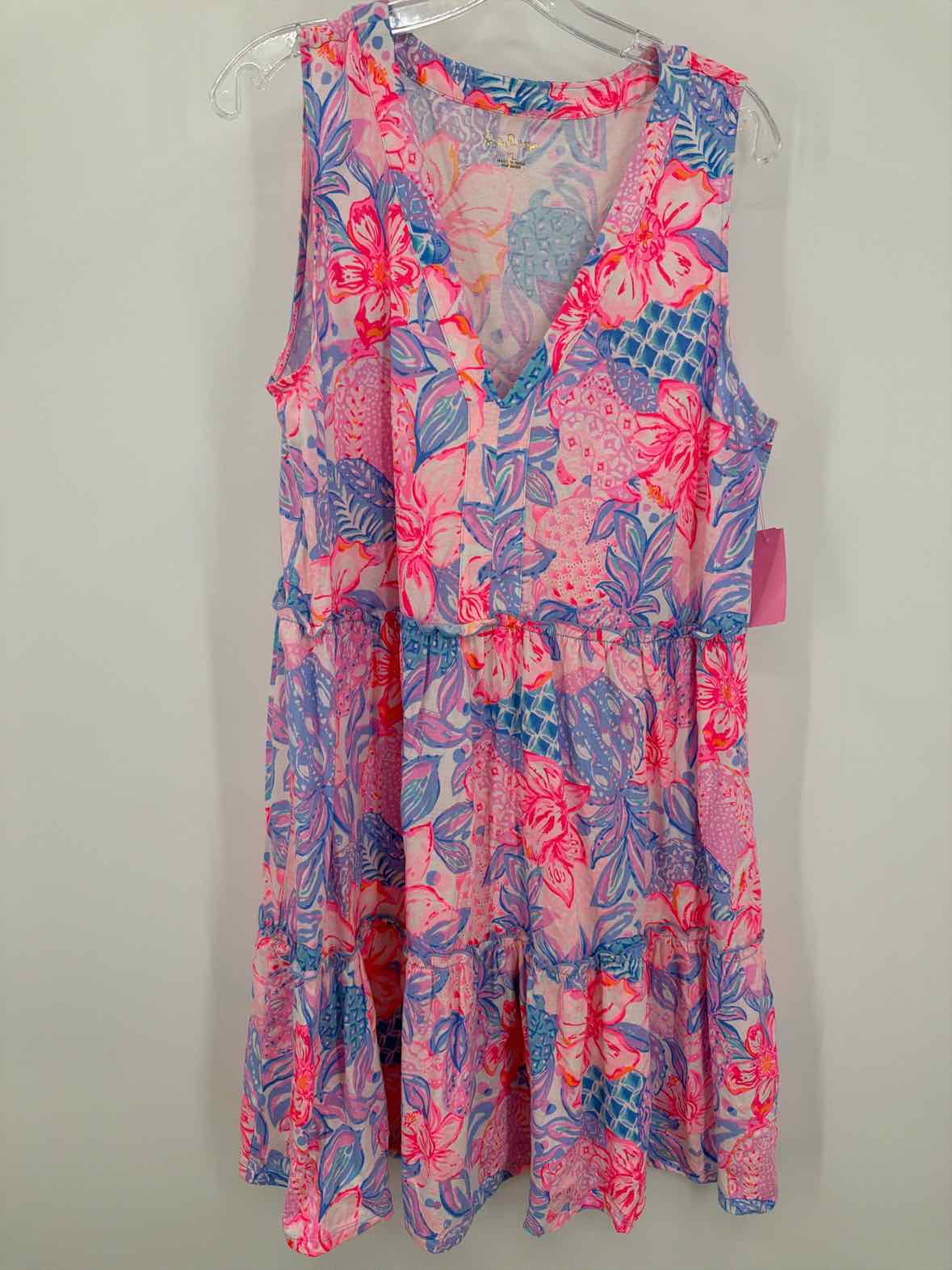 Pre-Owned Lilly Pulitzer Pink Size XL Short Strapless Dress | True Fashionistas.