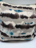 Brown & Blue Pillow | True Fashionistas.