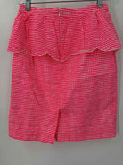 Pre-Owned Lilly Pulitzer Pink Size 4 Check Peplum Pencil Skirt | True Fashionistas.