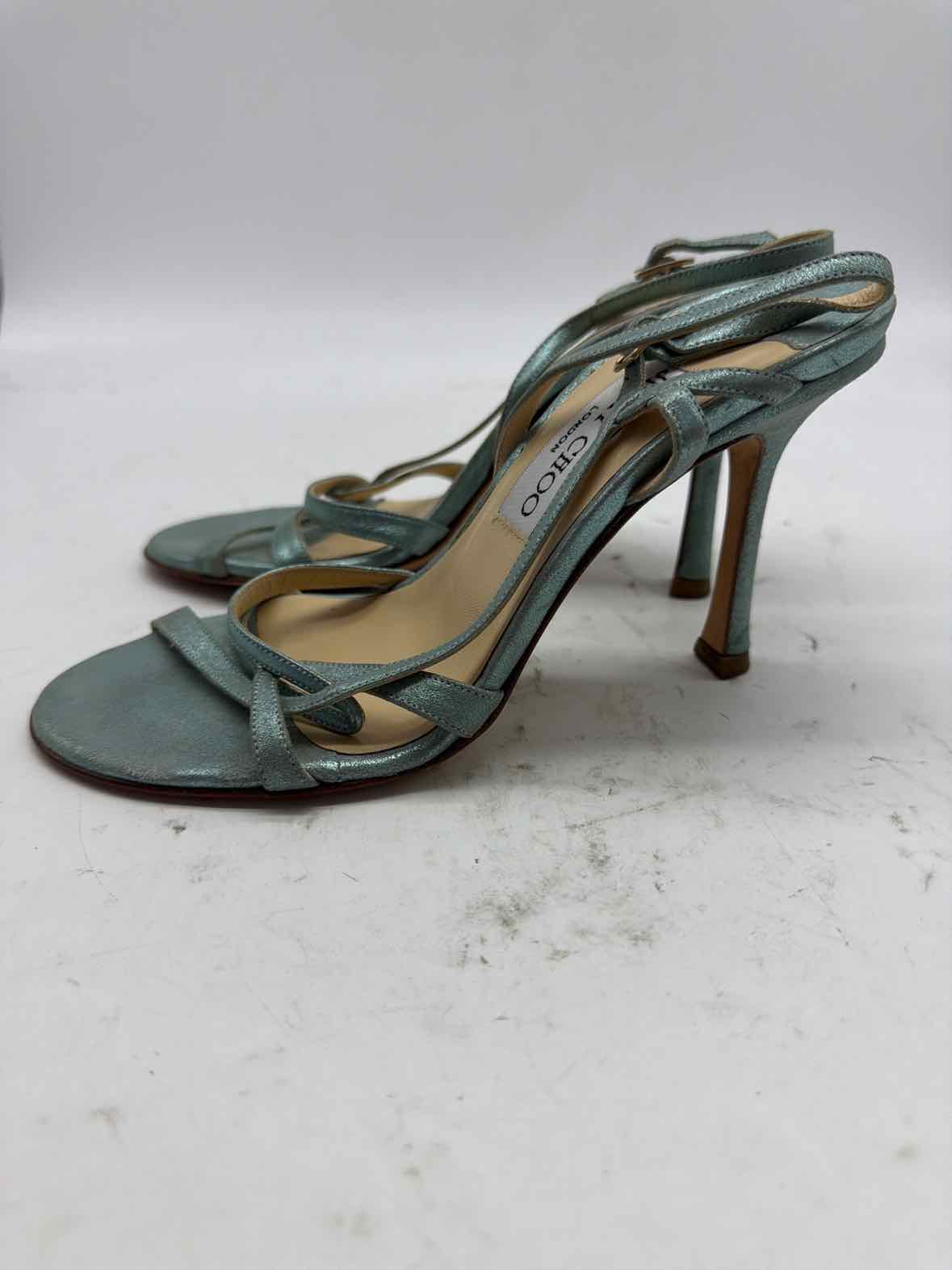 Pre-Owned Jimmy Choo Blue Size 5.5 Sapphire Heels | True Fashionistas.