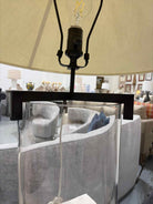 Clear Glass & Metal Accent Lamp | True Fashionistas.