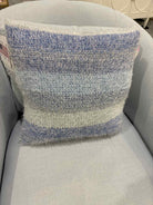 Blue & Cream Stripe Pillow | True Fashionistas.