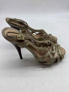 Pre-Owned Fendi Gold Size 8 Strappy Heels | True Fashionistas.