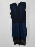 Pre-Owned Tadashi Shoji Navy Size 4 Cocktail Short Sleeveless Dress | True Fashionistas.