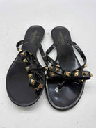 Pre-Owned Valentino Black Size 6 Jelly Rockstud Thong Sandals | True Fashionistas.
