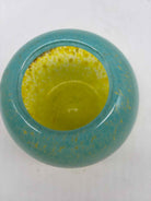 Blue Yellow & Brown Glass Vase | True Fashionistas.