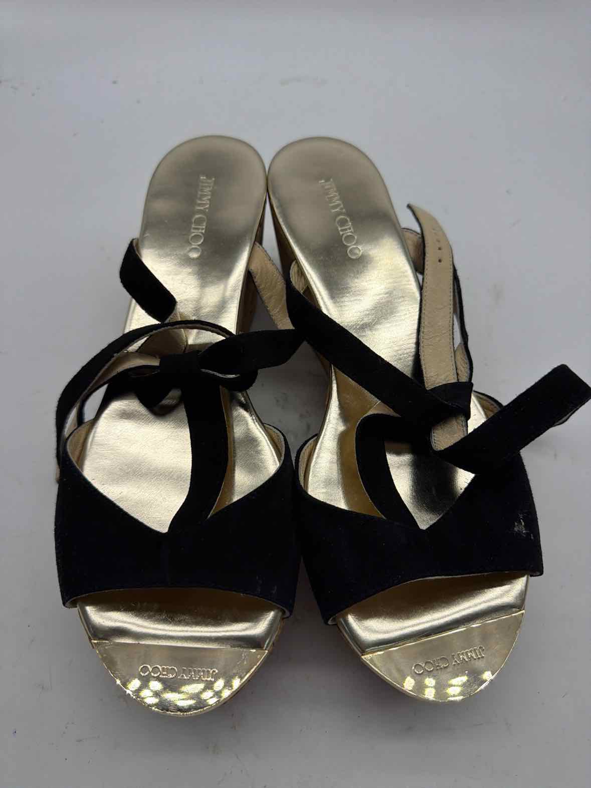 Pre-Owned Jimmy Choo Black Size 9 Strappy Heels | True Fashionistas.
