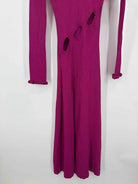 Pre-Owned For Love & Lemons Purple Size XL Knit Long Long Sleeve Dress | True Fashionistas.
