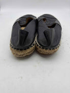 Pre-Owned Chanel Black Size 9 Leather Espadrille Flats | True Fashionistas.