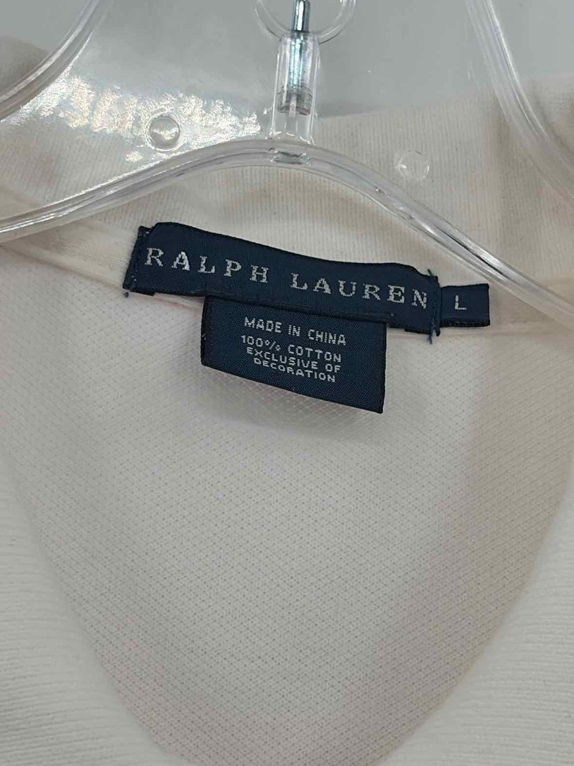 Ralph Lauren Blue Label White Size Large Cotton Stripe Short Sleeve Dress | True Fashionistas.