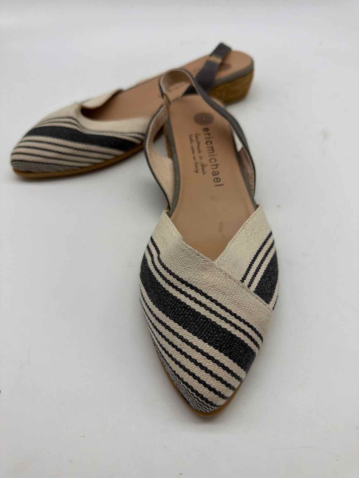 Pre-Owned Eric Michael White Size 37 Slingback Flats | True Fashionistas.
