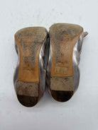 Pre-Owned Louis Vuitton Gold Size 6 Slip On Flats | True Fashionistas.