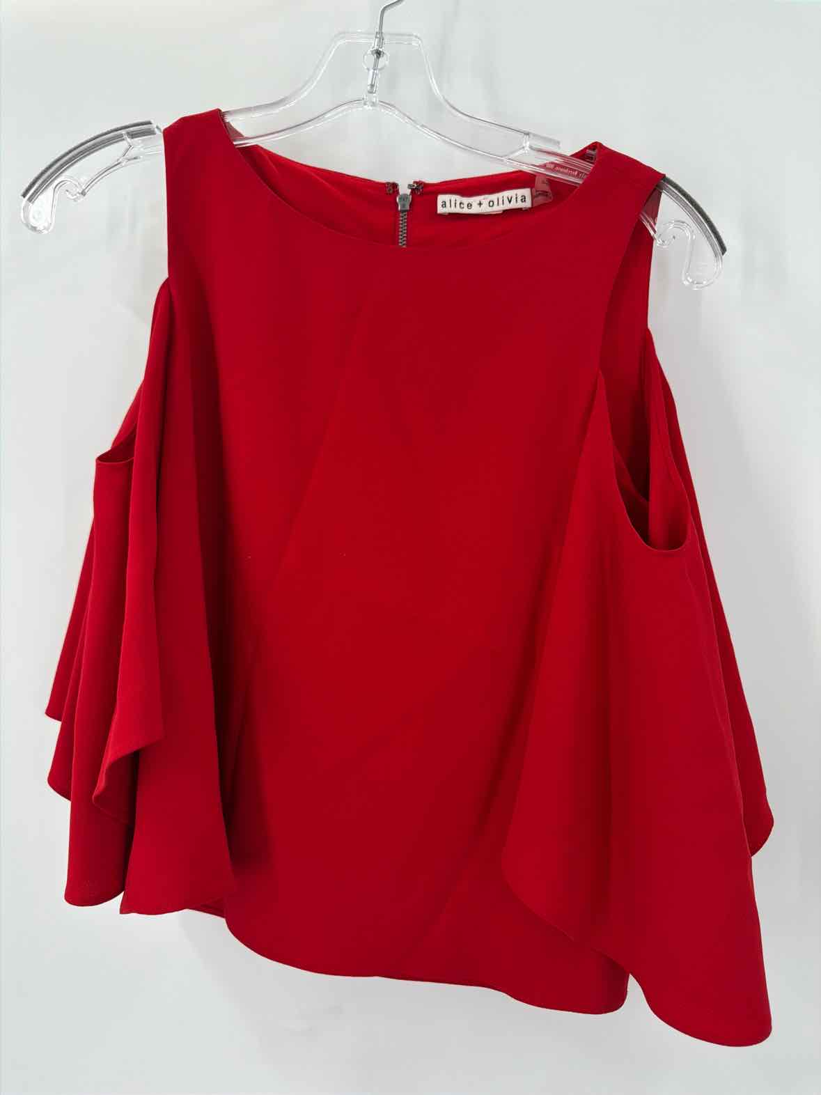 Pre-Owned Alice + Olivia Red Size 6 Blouse | True Fashionistas.