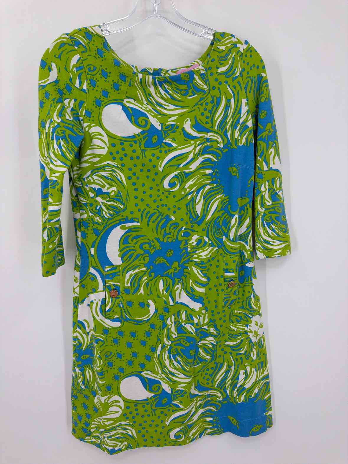 Pre-Owned Lilly Pulitzer Green Size Small Short Long Sleeve Dress | True Fashionistas.