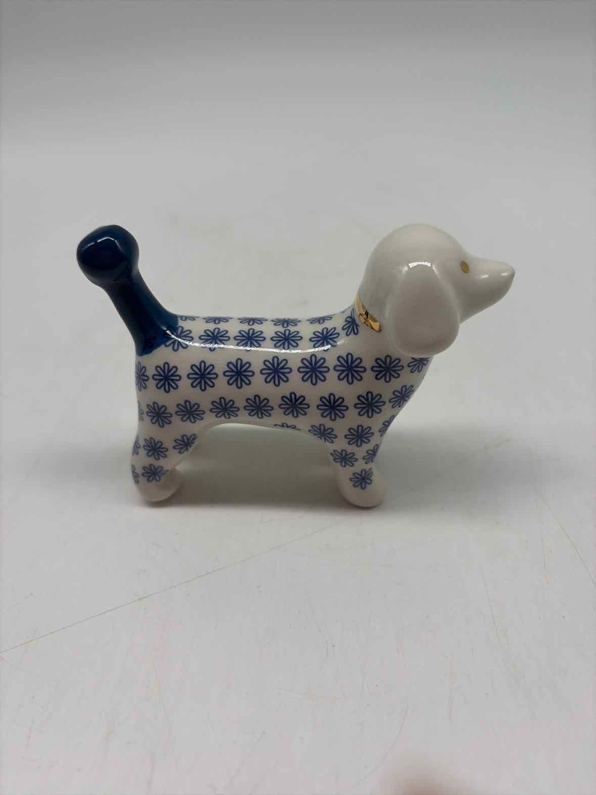Two's Company Blue Ceramic Dog Ring Holder | True Fashionistas.