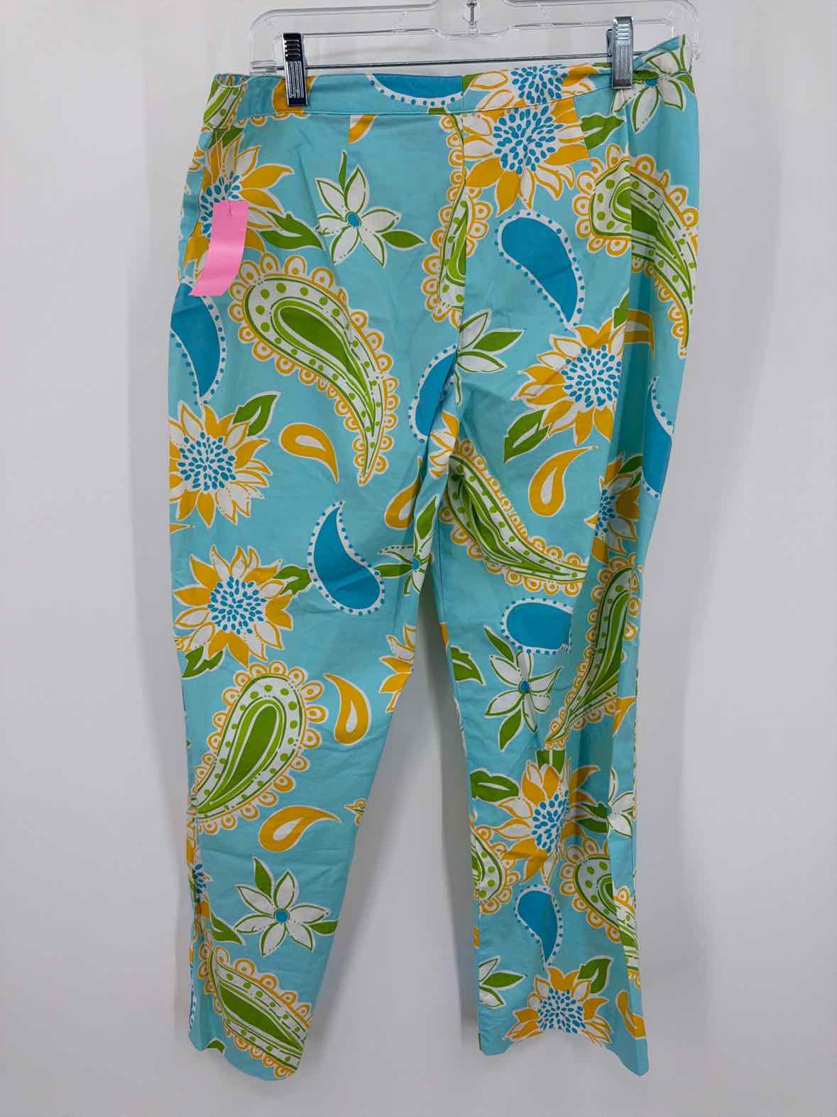 Pre-Owned Lilly Pulitzer Blue Size 8 Vintage Printed Pants | True Fashionistas.