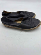 Pre-Owned Chanel Black Size 9 Leather Espadrille Flats | True Fashionistas.