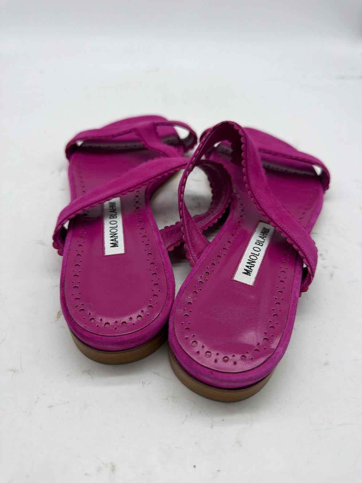 Pre-Owned Manolo Blahnik Pink Size 10 Mule Sandals | True Fashionistas.