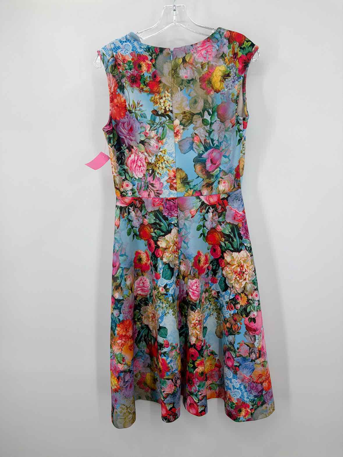 Pre-Owned New York & Co Blue Size Medium Floral Short Sleeveless Dress | True Fashionistas.
