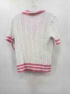 Lilly Pulitzer White Size Small Cable Knit Short Sleeve Sweater | True Fashionistas.