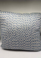 Light Blue/ Grey Cotton Blend Pillow | True Fashionistas.