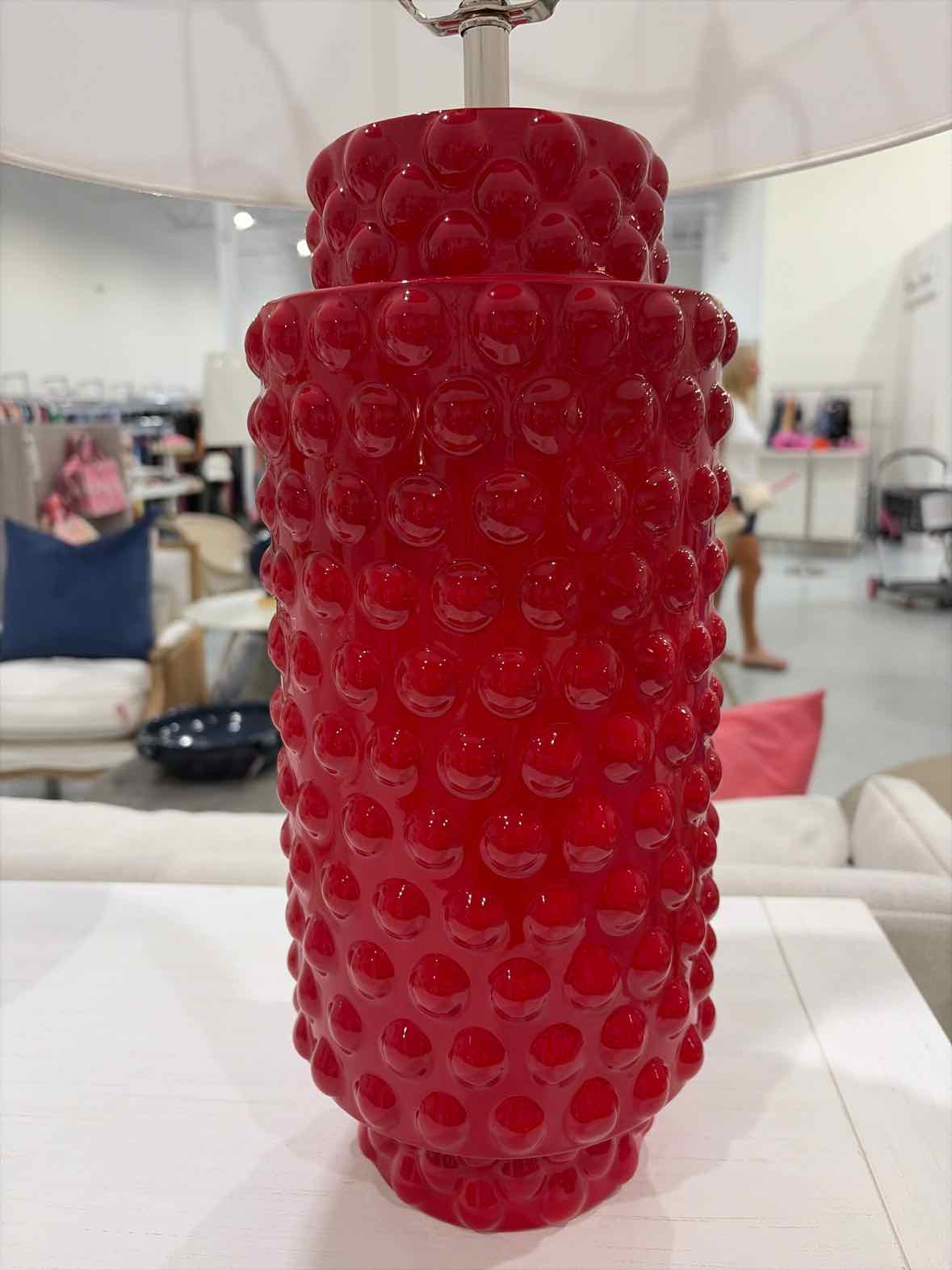 Red Ceramic Accent Lamp | True Fashionistas.
