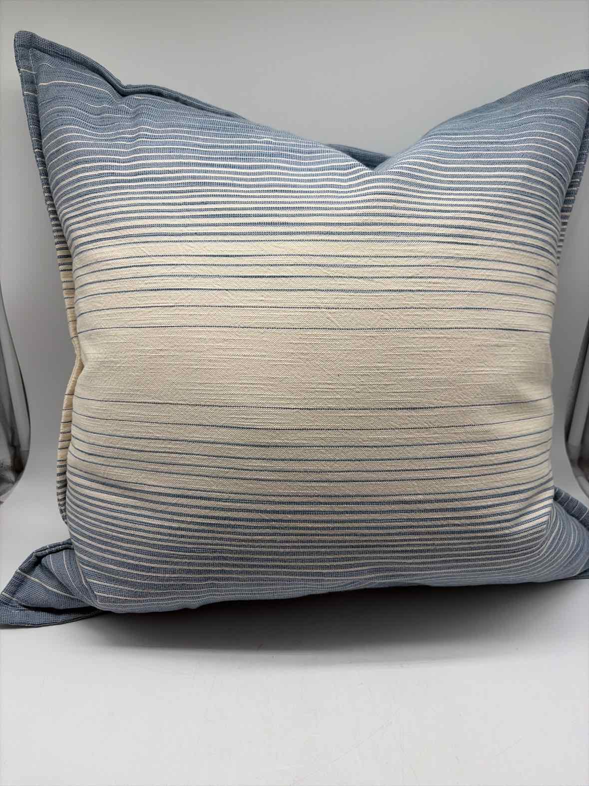 Ralph Lauren Striped Blue Pillow | True Fashionistas.