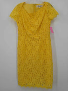 Pre-Owned Diane Von Furstenberg Yellow Size 8 Lace Short Short Sleeve Dress | True Fashionistas.