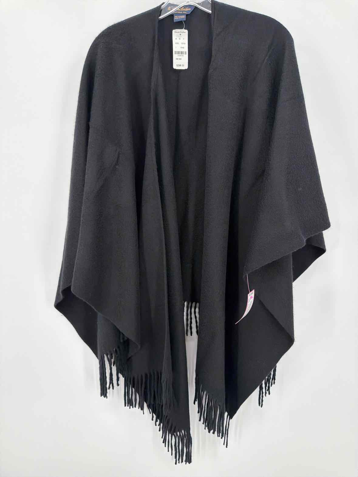 Pre-Owned Brooks Brothers Black Size One Size Cashmere Shawl Sweater | True Fashionistas.