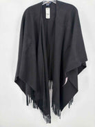Pre-Owned Brooks Brothers Black Size One Size Cashmere Shawl Sweater | True Fashionistas.