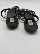 Pre-Owned Valentino Black Size 39 Jelly Rockstud Thong Sandals | True Fashionistas.