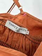 Pre-Owned Three Graces Tan Size 6 Midi Sleeveless Dress | True Fashionistas.
