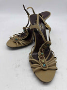 Pre-Owned Valentino Tan Size 37.5 Wedge Heels | True Fashionistas.