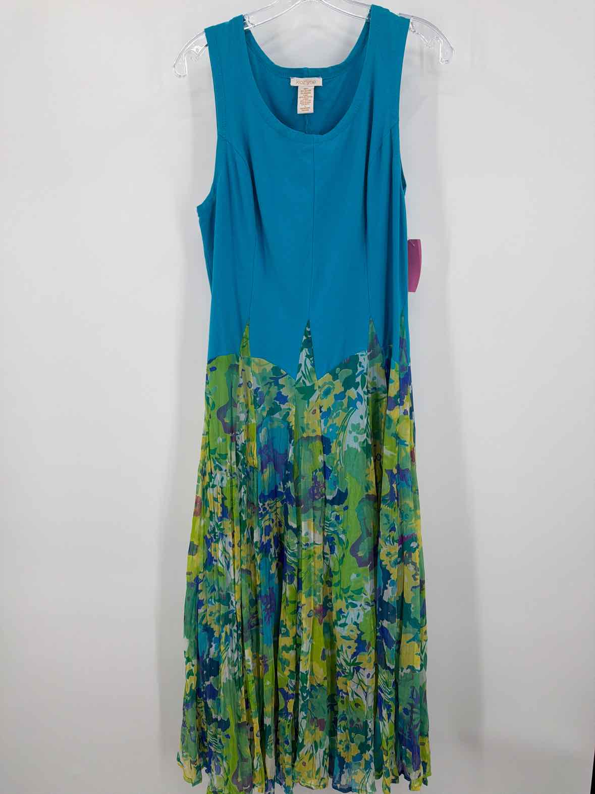 Pre-Owned Klozlyne Blue Size Large Long Sleeveless Dress | True Fashionistas.