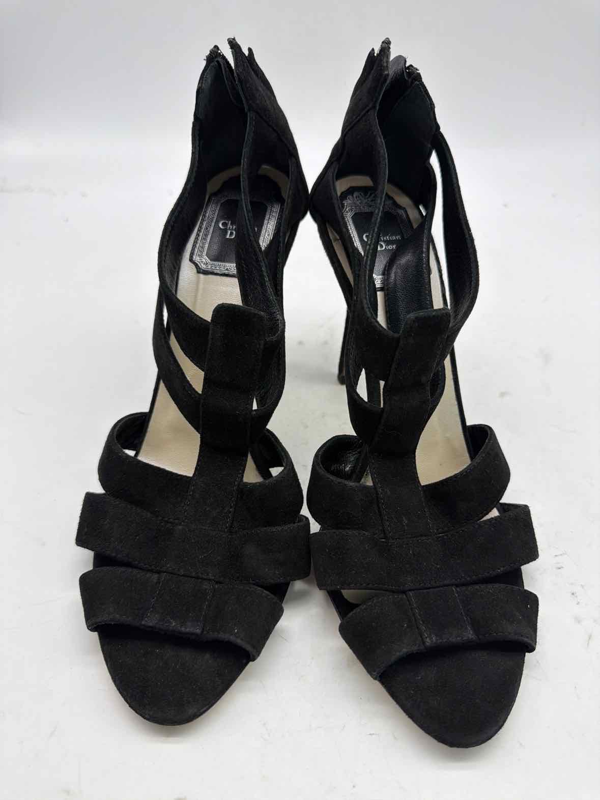 Pre-Owned Christian Dior Black Size 38 Strappy Heels | True Fashionistas.
