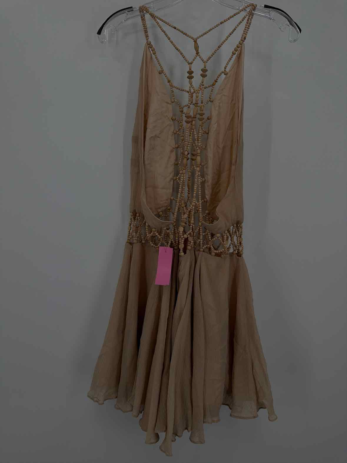 Pre-Owned Magali Pascal Tan Size Large Short Sleeveless Dress | True Fashionistas.