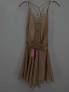 Pre-Owned Magali Pascal Tan Size Large Short Sleeveless Dress | True Fashionistas.